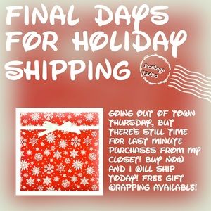 Holiday shipping still available!